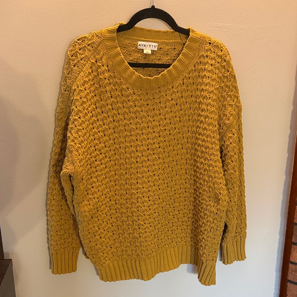 Ava & Viv Golden Crewneck Sweater